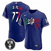 Men's Los Angeles Dodgers #77 Pezo Pluma Royal Mexico Special Vin Scully Patch Flex Base Stitched Jersey Dzhi,baseball caps,new era cap wholesale,wholesale hats